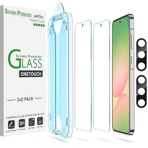 amFilm OneTouch for Samsung Galaxy A56 Screen Protector Tempered Glass - size: A56-6.7"