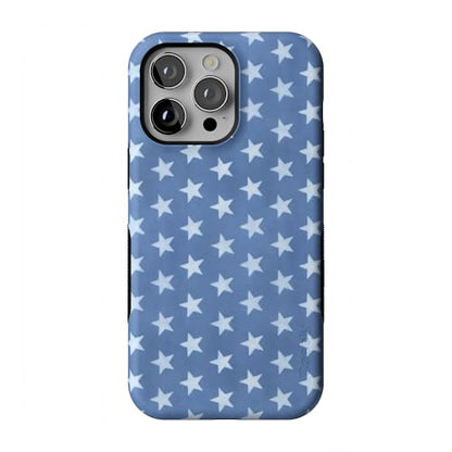 Casely iPhone 14 Pro Max Case | Coastal Blues | Denim Stars | Bold Protective Design | Compatible with MagSafe - color: Coastal Blues | Denim Stars
