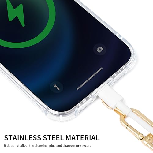 Phone Tether Tab, Bending Design 0.2mm Ultra-thin Stainless Steel Cellphone Lanyard Metal Patch Tether Tab - color: E