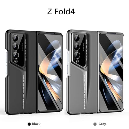 Smartphone Flip Cover for Samsung Galaxy Z Fold 4 Case with S Pen, with Screen Protector Case, PC Shockproof Bumper Case Full Coverage Protective Cover for Galaxy Z Fold 4(Black) - color: Black