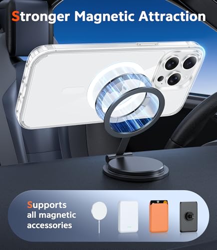 for iPhone 15 pro Protective case Magnetic Phone case Compatible with Magsafe Slim Anti Yellowing Military Grade Anti Drop Protection Sturdy Protectiv Clear - color: Clear, size: iPhone 15 Pro