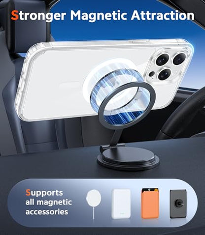 for iPhone 15 pro Protective case Magnetic Phone case Compatible with Magsafe Slim Anti Yellowing Military Grade Anti Drop Protection Sturdy Protectiv Clear - color: Clear, size: iPhone 15 Pro