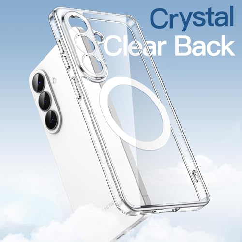 JETech Magnetic Case for Galaxy S26 Plus, Compatible with MagSafe, Clear | Full Camera Lens Protection, Shockproof Protective Phone Cover, Scratch Resistant Clear Back - color: Clear, size: Galaxy S26 Plus