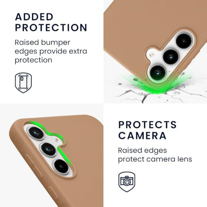 kwmobile Case Compatible with Samsung Galaxy A55 5G Case - Soft Slim Protective TPU Silicone Cover - Cappuccino - color: Cappuccino, size: Galaxy A55 5G