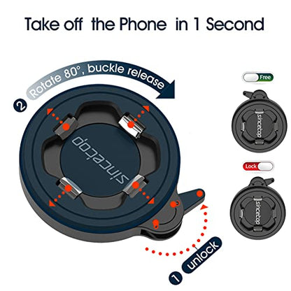 Motorcycle Phone Mount,Bike Cell Phone Holder with Vibration Dampener module,Out Front Bicycle Handlebar Mount for Mountain Road EBike,Scooter,Moto,MTB【Series C - 2nd Gen】Angle Adjustment Edition - color: 【Vibration Dampener】Handlebar Mount Pro-Black