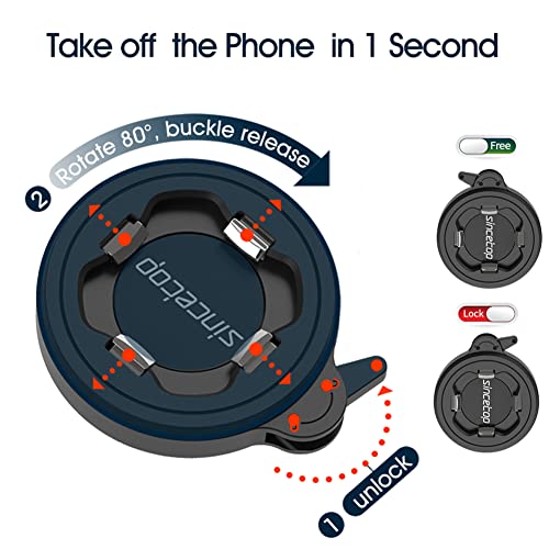 Motorcycle Phone Mount,Bike Cell Phone Holder with Vibration Dampener module,Out Front Bicycle Handlebar Mount for Mountain Road EBike,Scooter,Moto,MTB【Series C - 2nd Gen】Angle Adjustment Edition - color: 【Vibration Dampener】Handlebar Mount Pro-Black