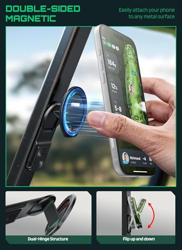 SUPCASE Magnetic Golf Cart Phone Holder, Compatible with MagSafe, Black
