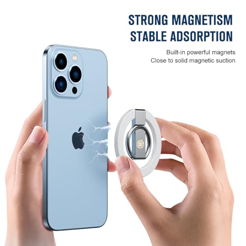 Luxury Phone Ring Holder 360 Rotation Premium Metal Kickstand iPhone 15 16 17 Pro Max Samsung Galaxy S24 Ultra Magnetic Grip Anti-Drop Adjustable Stand Wireless Charging Compatible Champagne - color: Champagne Metal Holder