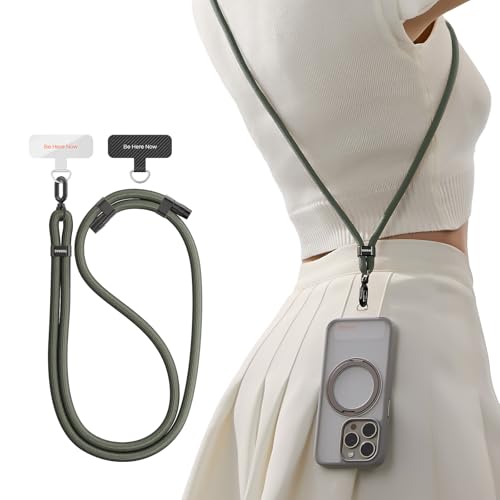 TORRAS Phone Lanyard Crossbody, Adjustable Neck Strap, Olive Green - color: 3-olive Green