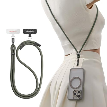TORRAS Phone Lanyard Crossbody, Adjustable Neck Strap, Olive Green - color: 3-olive Green