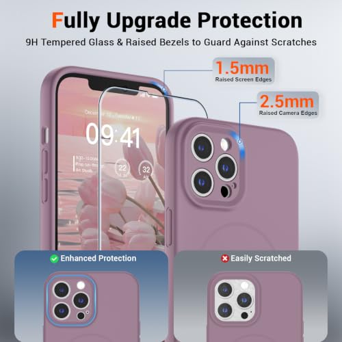 SUPFINE Silicone & Magnetic for iPhone 12 Pro Max Case - color: Blackcurrant, size: iPhone 12 Pro Max
