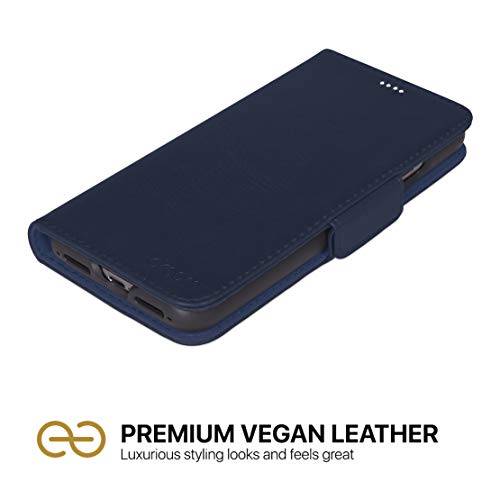 Dreem Fibonacci 2-in-1 Wallet Case for Apple iPhone SE 3 (2022), SE 2, & 8/7 - Luxury Vegan Leather, Magnetic Detachable Shockproof Phone Case, RFID Card Protection, 2-Way Flip Stand - Royal - color: Royal, size: iPhone SE 3 (2022), SE 2, & 8/7