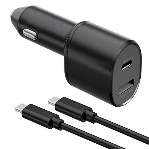 Super Fast Dual Car Charger (45W+15W) USB C and A for Samsung Galaxy