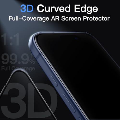 JETech 3D 9H+ Anti-Reflective Screen Protector for iPhone 17 Pro - size: iPhone 17 Pro