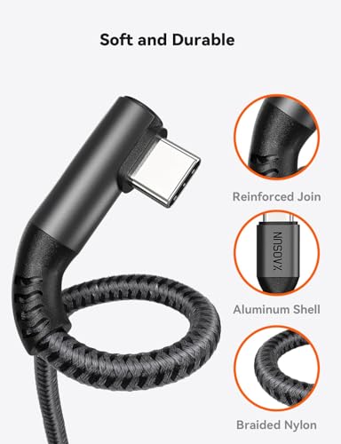 XAOSUN 240W Right Angle USB C to USB C Cable, 90 Degree USB C Cable 10FT - size: 10FT-90°