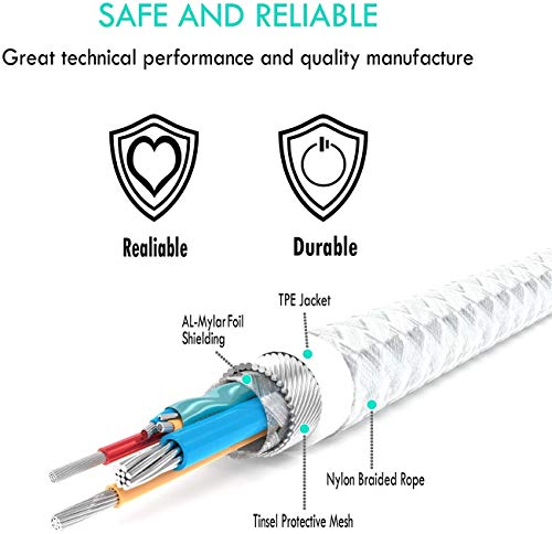 0.65ft Short iPhone Charger Cord [C89 MFi Certified] 90 Degree Ligthning Cable, Nylon Braided for iPhone 14/14 Pro, AirPods Pro, iPhone 13/13 Pro/12, iPad Pro and More (Grey)