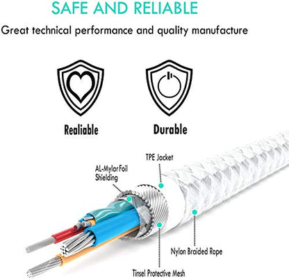 0.65ft Short iPhone Charger Cord [C89 MFi Certified] 90 Degree Ligthning Cable, Nylon Braided for iPhone 14/14 Pro, AirPods Pro, iPhone 13/13 Pro/12, iPad Pro and More (Grey)