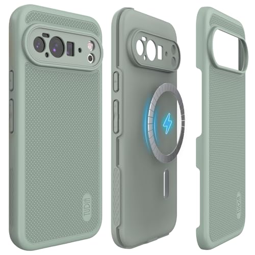 TUDIA MergeGrip [Compatible with Magsafe & Pixelsnap] for Google Pixel 10 Pro XL Case 2025, [Military Grade] Dual-Layer Shockproof Slim Non-Slip Heavy Duty Protective Phone Cases – Green Lily - color: Green Lily, size: Pixelsnap 10 Pro XL