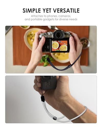 Avorast 6 Pack Cell Phone Camera Wrist Straps, Wrist Lanyards - color: Black&sliver