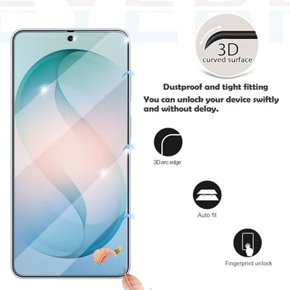 Galaxy S26 Screen Protector + Camera Lens Protector, [2 +2 Pack] [Ultrasonic Fingerprint Unlock] [Case Friendly] Full Coverage Tempered Glass Screen Protector For Samsung Galaxy S26 - size: Galaxy S26