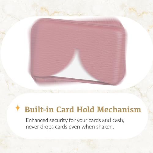 Luner - Eco Leather Magnetic Side-Access Card Wallet Compatible with Magsafe - [for iPhone 16, 15, 14, 13, 12 series] - [Holds 2 cards] - French Pink - color: French Pink, style: Side-access