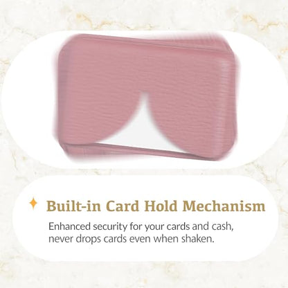 Luner - Eco Leather Magnetic Side-Access Card Wallet Compatible with Magsafe - [for iPhone 16, 15, 14, 13, 12 series] - [Holds 2 cards] - French Pink - color: French Pink, style: Side-access