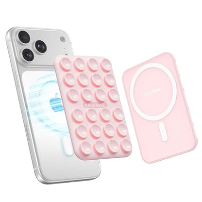 Klearlook Magnetic Suction Phone Mount for MagSafe Case, Light Pink - color: Light Pink