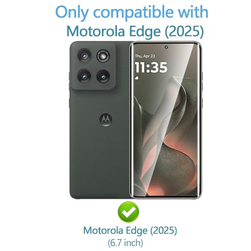 Anoowkoa 2 Pack Designed for Motorola Edge 2025 3D Screen protector + [2 Pack] Moto Edge 2025 Camera Lens Tempered Glass protector.9H Hardness.Anti-Fingerprint.No Air-Bubbles.Easy Installation