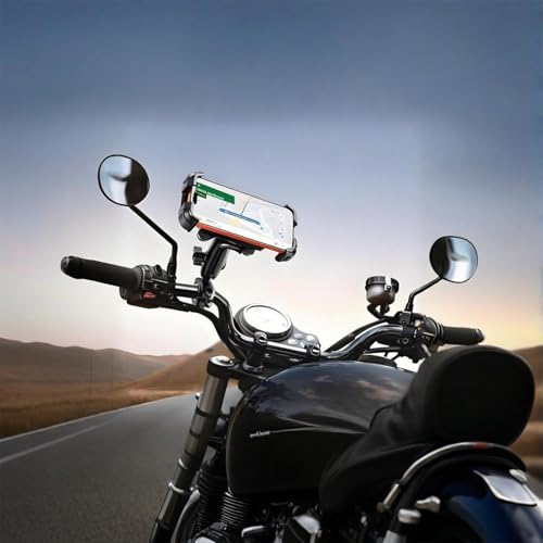 TIANLIN Motorcycle Phone Mount Holder Dual Vibration Dampener Anti-Shock