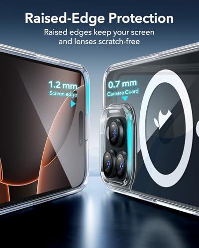 ESR for iPhone 16 Pro Case, Compatible with MagSafe, Shockproof Military-Grade Protection, Magnetic Phone Case for iPhone 16 Pro, Classic Hybrid Case (HaloLock), Clear - color: Clear
