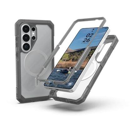 URBAN ARMOR GEAR UAG for Samsung Galaxy S26 Ultra Case 6.9" Trooper - Magnetic Charging Compatible Full Body with Port Protection Rugged Military Drop Tested Protective Cover, Clear/Ash - color: Trooper - Clear/Ash
