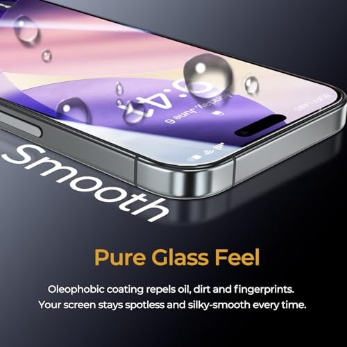 BUFF LABS 2-Pack Screen Protector for iPhone Air [6.5”] Tempered Glass with Auto-Alignment Kit - Bubble-Free, Drop Protection, Easy Installation, Case-Friendly - size: iPhone Air