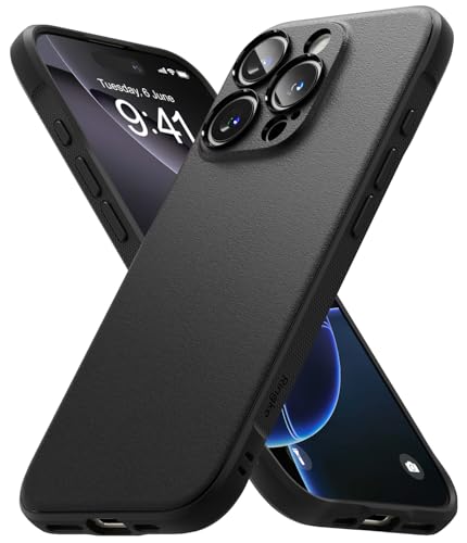 Ringke Onyx for iPhone 16 Pro Max Case, [Feels Good in The Hand] Oil & Dirt Resistant, Individual Lens Covers for Cameras, Non-Slip Enhanced Grip Lightweight Cover - Black - color: Black, size: iPhone 16 Pro Max