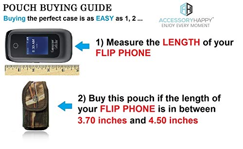 Military Grade Cell Phone Case, Camo Rugged Pouch Holster Nylon Metal Flip Phone Belt Case Fits Kyocera Cadence S2720, DuraXTP, DuraXV LTE, DuraXV Plus, DuraXE, Most Large FLIP Phones & Insulin Pumps - color: Vertical Flip Phone Camo Large