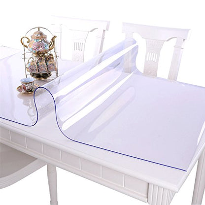 NECAUX Clear PVC Table Cover Protector 12 x 28 Inch 1.5mm Thick - color: Clear 1.5mm, size: 12" x 28"
