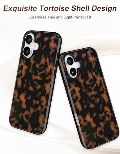 Jusy Magnetic Brown Tortoise Shell Phone Case for iPhone 16 Pro Max,Yellow | Compatible with MagSafe,Cute Aesthetic Cheetah Leopard Design,TPU and PC Protective Shockproof Cover - color: Yellow