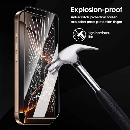 3 Pack Tempered Glass Screen Protector for iPhone 17 air with Auto-Alignment Kit, Auto Dust, 9H+ Military Grade Shatterproof, Glass Film, HD Clear, Case Friendly