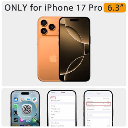 for iPhone 17 Pro Case Tortoise Shell Cute Design | [Military Grade Protection], 8FT Drop Resistant Shockproof Heavy Duty Phone Case Cover Women Men for iPhone 17 Pro 6.3” - size: iPhone 17 Pro