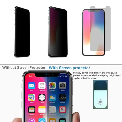 6.1-inch [2 Pack] Privacy Screen Protector for iPhone 16/15[Anti-Spy] Tempered Glass Film,Touch Sensitive/Anti Scratch/Fingerprint/Easy Install Bubble Free