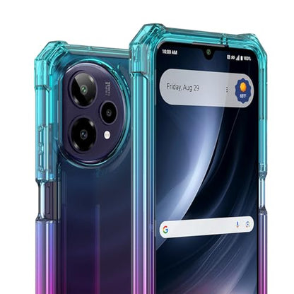 DpS for Cricket Icon Plus 2026/AT&T Verge 2 Case 3-in-1, Icon Plus 2026/Verge 2 with Screen Protector, Dual-Layer Full Body Protection,Hard PC Bumper&Silicone Back Military Grade Cover. (Rainbow) - color: A_Rainbow