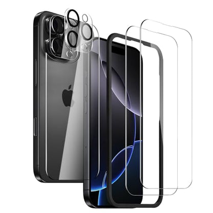 3 Pack Privacy Anti Spy Screen Protector for iPhone 16,Tempered Glass Film, Case Friendly, 9H Hardness, Scratch-proof, Ultra Resistant, Bubble Free