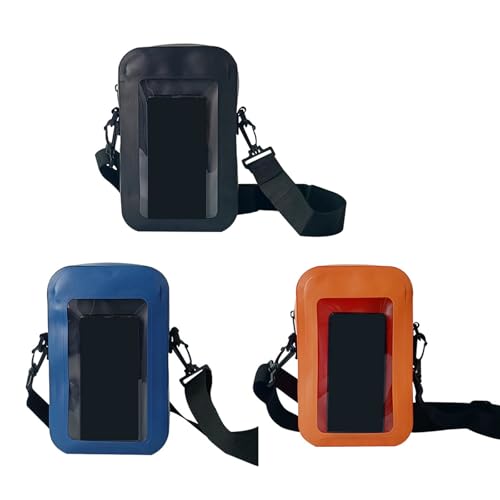 Waterproof Phone Pouches for Outdoor Activities Touch Screens Phones Dry Bag with Adjustable Strap for Most Smartphones - color: Blue
