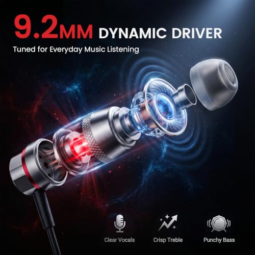 HIFI WALKER A2 Wired Earbuds, 3.5mm Hi-Fi in-Ear Headphones, Aluminum Shell - size: 3.5mm No Mic