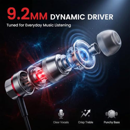 HIFI WALKER A2 Wired Earbuds, 3.5mm Hi-Fi in-Ear Headphones, Aluminum Shell - size: 3.5mm No Mic