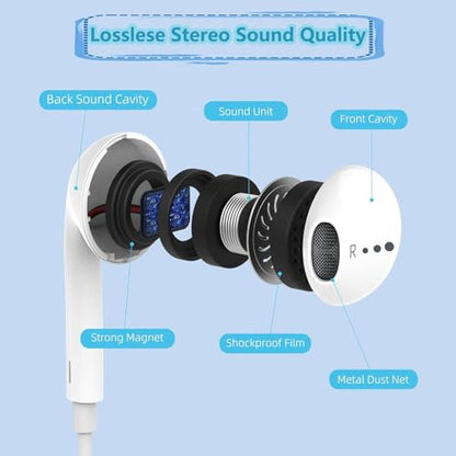 Wired Headphones for iPhone Earbuds with Lightning Connector,2 Packs Built-in Mic & Volume Control HiFi Stereo Nosie Reduction Earphones Compatible with iPhone 14/13/12/11/XR/XS/X/8/7 Support All iOS - size: Lightning