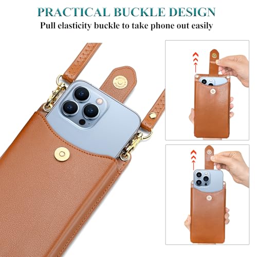 Peacocktion Small Crossbody Cell Phone Purse for Women, Lightweight Mini Small Crossbody Bags for Women with Card Slots - color: 03-brown