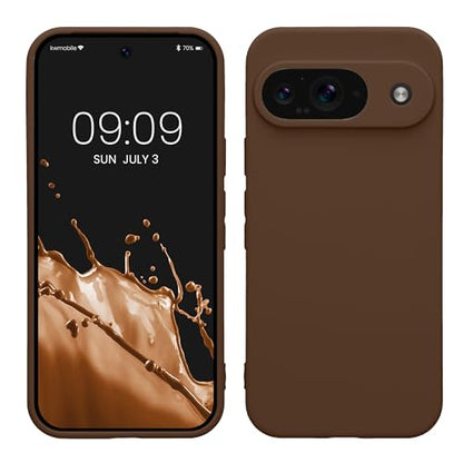 kwmobile Case Compatible with Google Pixel 9 Case - Protective Slim TPU Phone Cover - Soft Matte Finish - Chocolate - color: Chocolate, size: Pixel 9