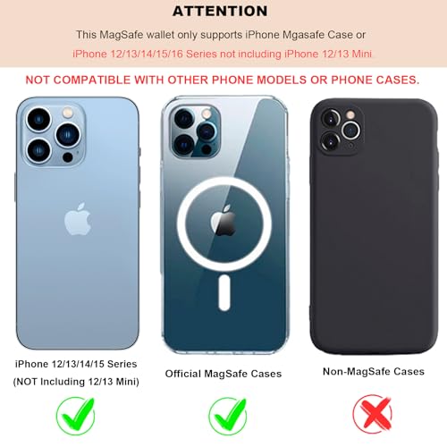 Bocasal for MagSafe Card Wallet for iPhone, Carbon Fiber Brown - color: Carbon Fiber Brown