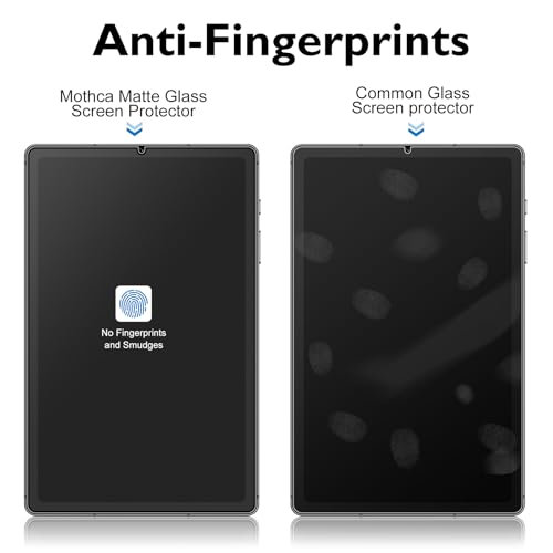 Mothca Matte Glass Screen Protector for Samsung Galaxy Tab S6 Lite 10.4-inch (2024/2022/2020) Anti-Glare & Anti-Fingerprint Tempered Glass Film, Smooth as Silk, Case Friendly, S Pen Compatible - size: S6 Lite 10.4"