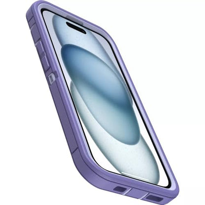OtterBox iPhone 15, iPhone 14, & iPhone 13 (Only) Defender Series Case - Mountain Majesty - Rugged & Durable - with Port Protection - Holster Clip Includes - Microbial Defense Protection - color: Mountain Majesty (Purple), style: Non-MagSafe